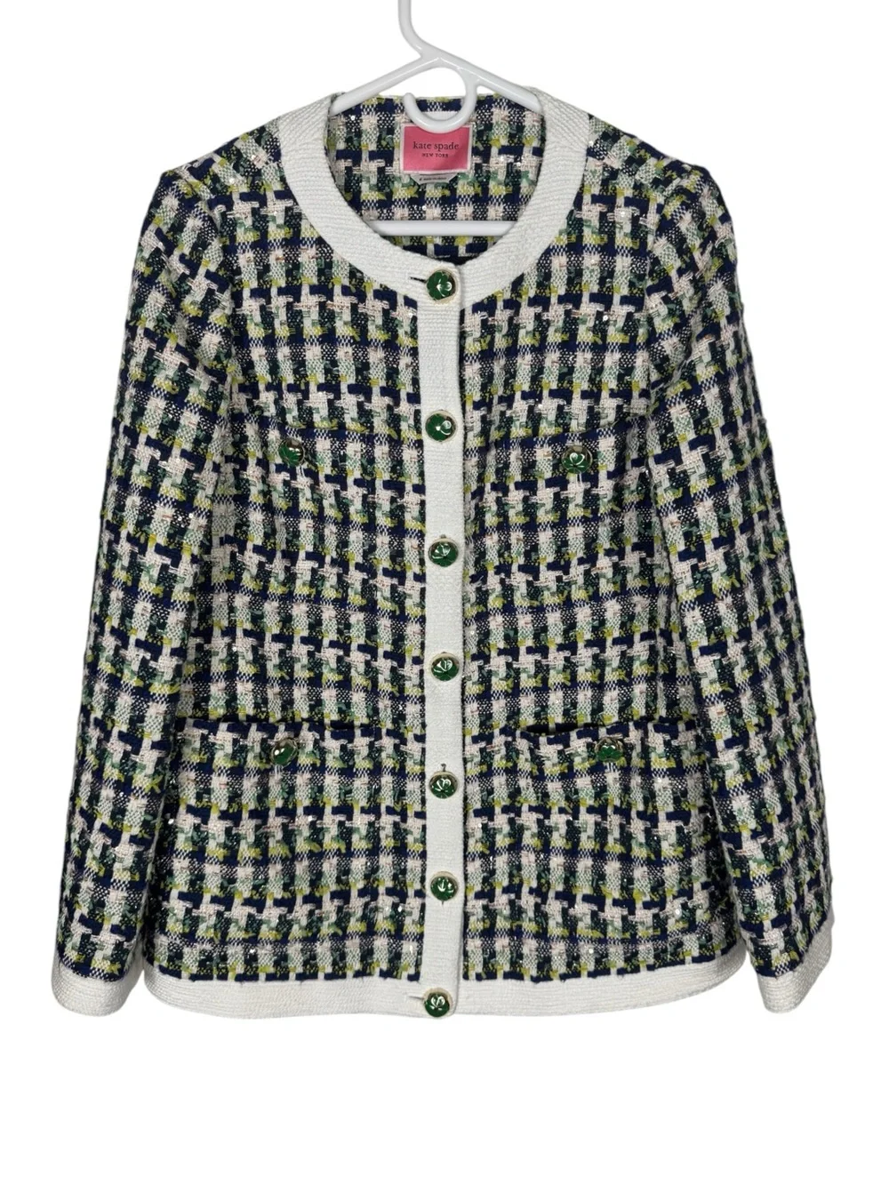 Kate Spade Juniper Pop Tweed Topper, Size 4